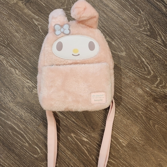 My Melody Lounge Fly Furry Backpack Light Pink New without tags main image 3